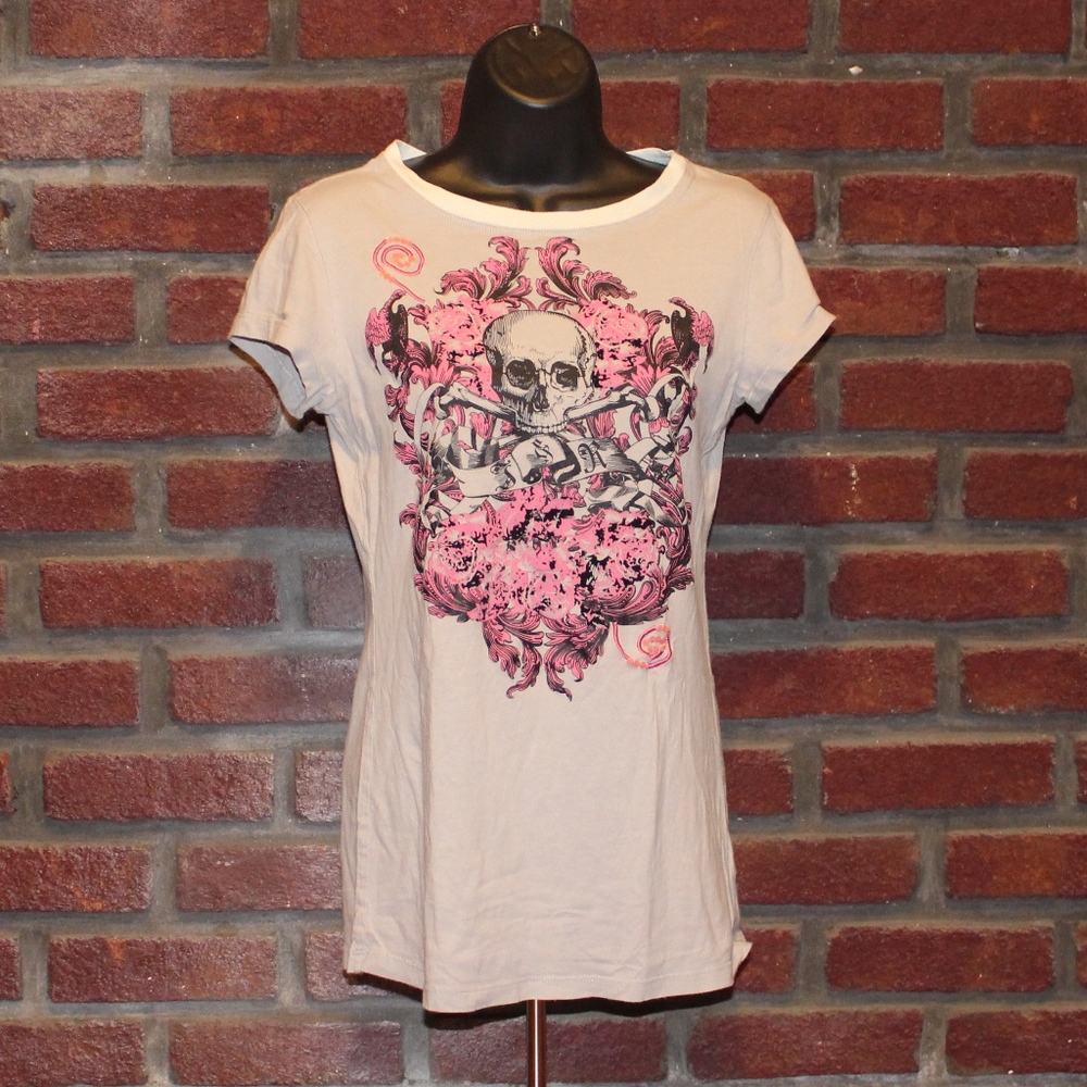 🔵Lady's Trash and Burn Skull T-Shirt